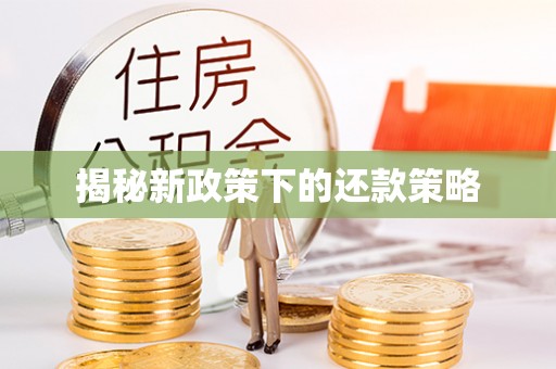 昆山揭秘新政策下的还款策略